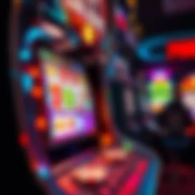 An intricate slot machine with vibrant graphics