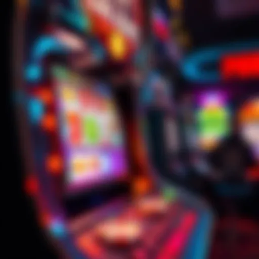 An intricate slot machine with vibrant graphics