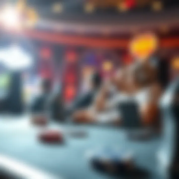 A serene setting depicting responsible gaming practices and strategies for online players