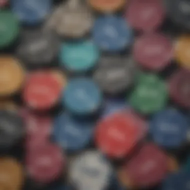 Diverse Types of Poker Chips A collection of different types of poker chips arranged aesthetically.