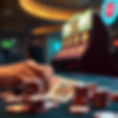 A conceptual image representing psychological factors in gambling decisions