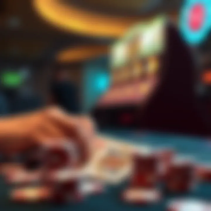 A conceptual image representing psychological factors in gambling decisions