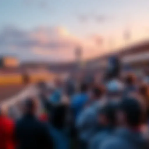 Vibrant Race Day Atmosphere A horse racing track with spectators enjoying the event