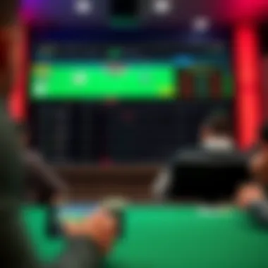 Dynamic live betting screen displaying ongoing matches and odds updates