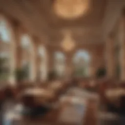 Elegant dining setup at Caesars Palace