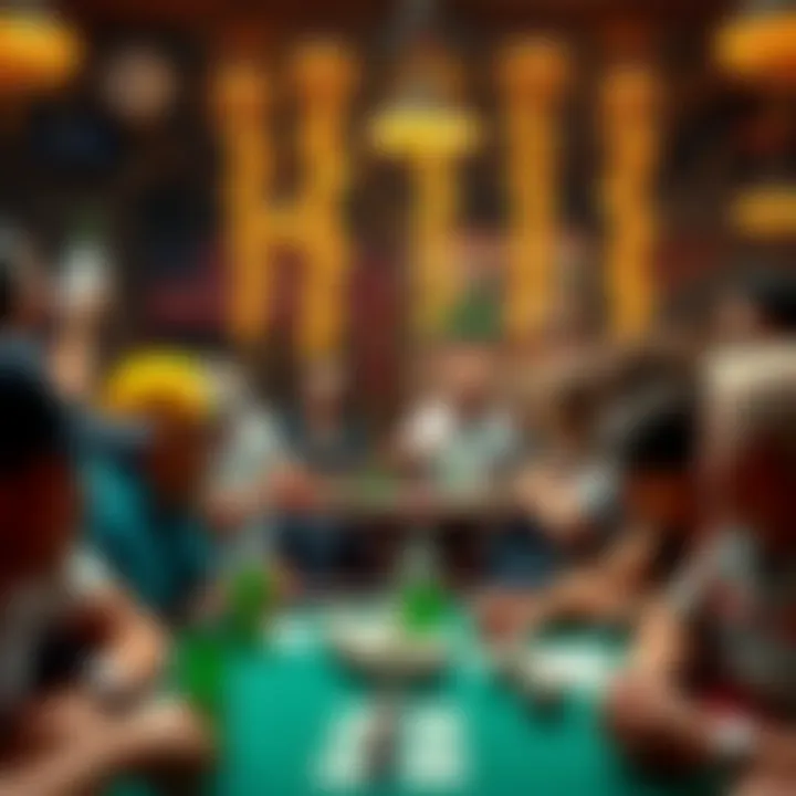 A community gathering celebrating a lottery win