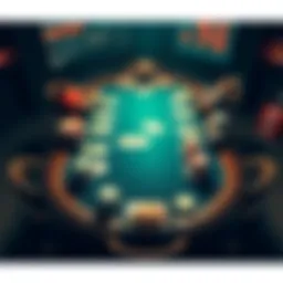 An intricate layout of a No-Limit Hold'em table showcasing player positions and chip stacks.