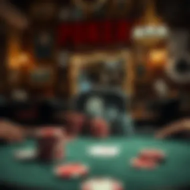 A cozy poker night atmosphere with decorative elements