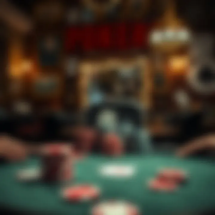 A cozy poker night atmosphere with decorative elements