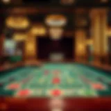 Craps table layout showcasing various betting options