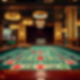 Craps table layout showcasing various betting options