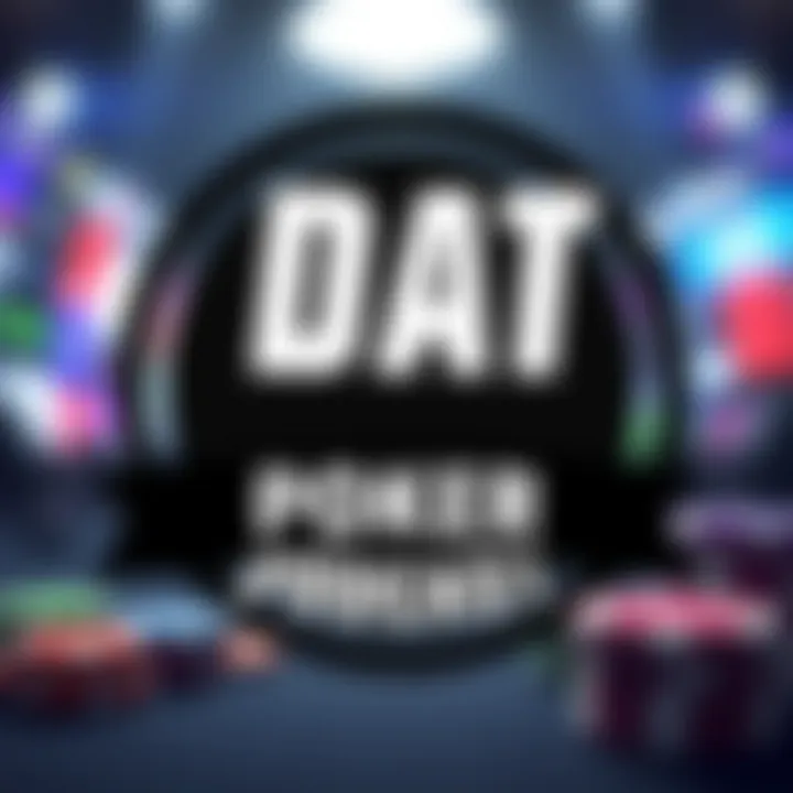 A podcast logo highlighting the DAT Poker Podcast brand