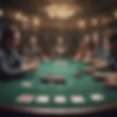 Freeroll Tournament Setting Visual representation of a poker table during a freeroll tournament