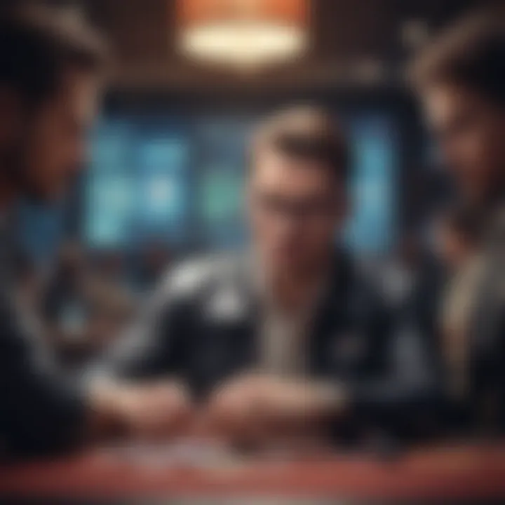 A strategic poker player analyzing tournament options