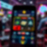 Visual representation of Aristocrat mobile gaming interface