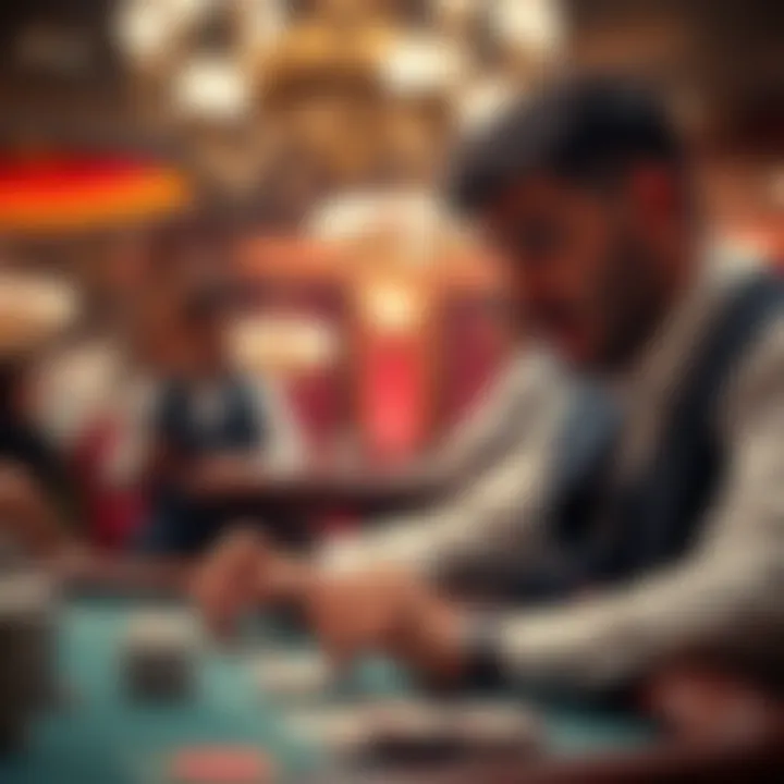 A player excitedly analyzing their baccarat strategy