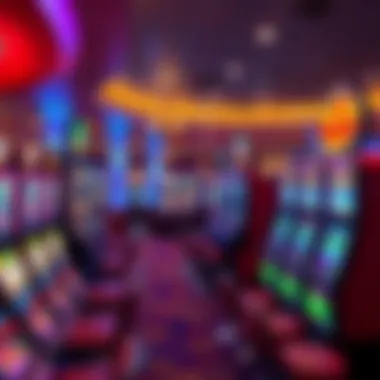 Interior gaming floor highlighting various slot machines