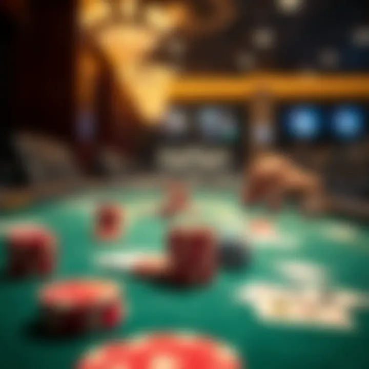 A captivating poker table setup with cards and chips