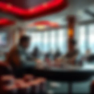 Promoting Responsible Gaming Practices A visual depiction of responsible gaming practices, featuring a serene environment with players reflecting on their gambling activities.