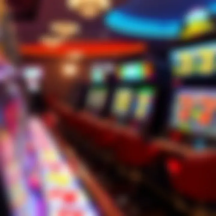 Vibrant display of 777 casino slot games