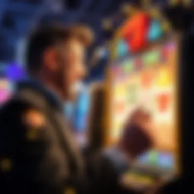 Player celebrating a win on a slot game