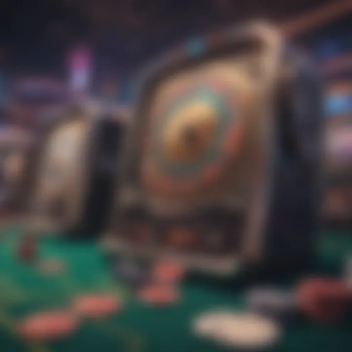 Vibrant display of online slot games