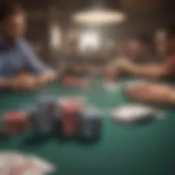 An engaging table setup for a game of Texas Hold'em poker