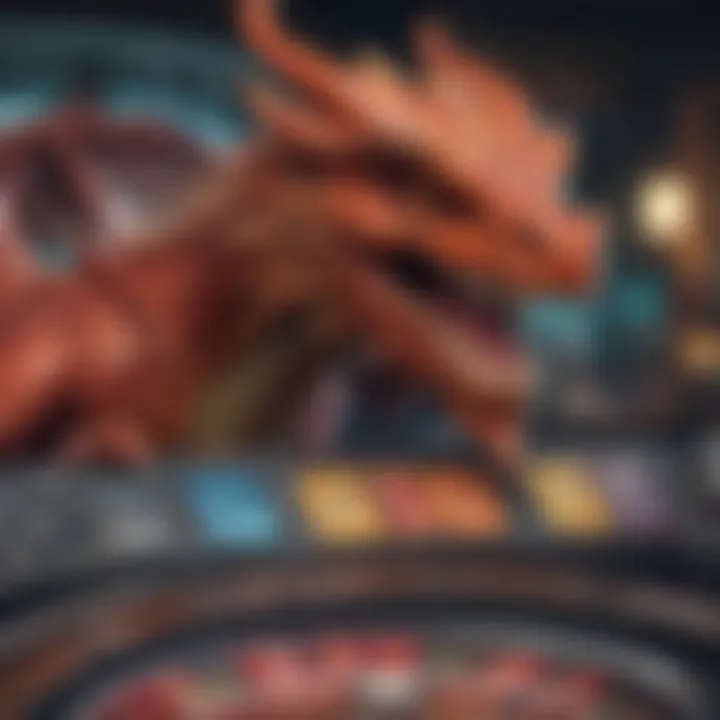 Vibrant display of the Dragon Link slot game interface showcasing various symbols and features.