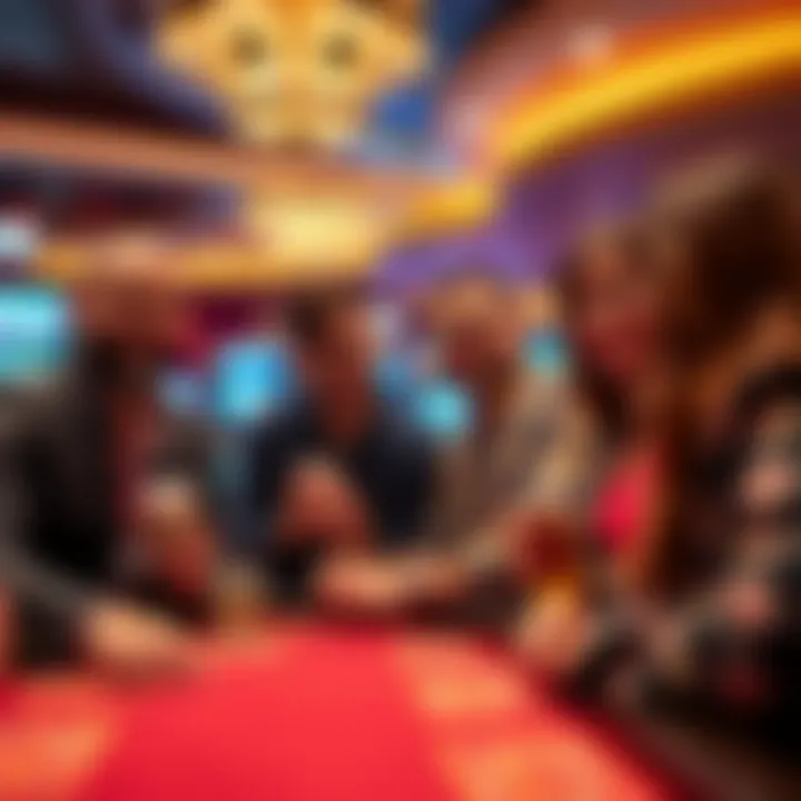 A group of friends enjoying their time at a casino