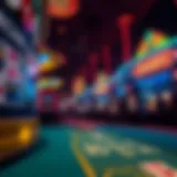 A vibrant riverboat casino on the Mississippi River