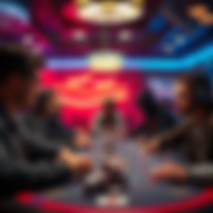 Poker game in action with focused players