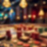 Strategic Board Game with Real Monetary Rewards Strategic board game setup with currency