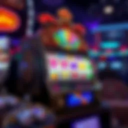 An intricate slot machine design showcasing vibrant colors and symbols.