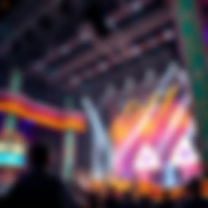 Live entertainment stage hosting a captivating show at MGM Casino