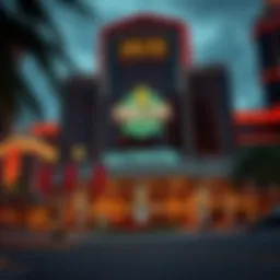 Exterior view of MGM Casino in Baltimore showcasing its architectural beauty