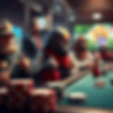 Illustration of various game genres available in app stores