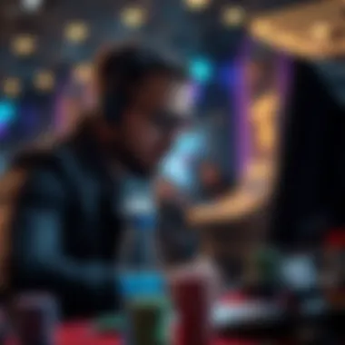 A player analyzing gaming strategies