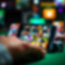 A smartphone displaying a variety of mobile games