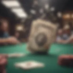 Visual representation of free play money dynamics in poker