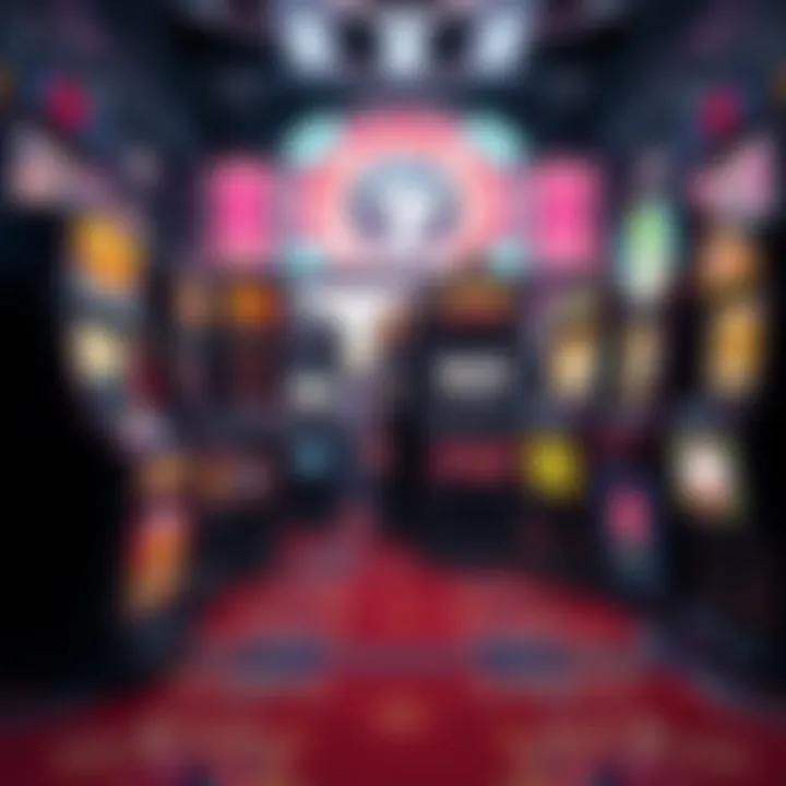 An artistic representation of the evolution of slot machines through the decades, showcasing vintage to contemporary styles.