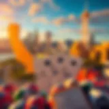 A vibrant display of Powerball tickets and California landmarks