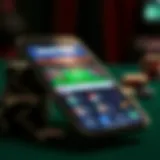 User interface of a racing betting app on a mobile device