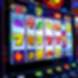 Vibrant digital slot machine interface showcasing reels and symbols
