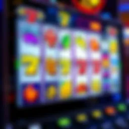 Vibrant digital slot machine interface showcasing reels and symbols