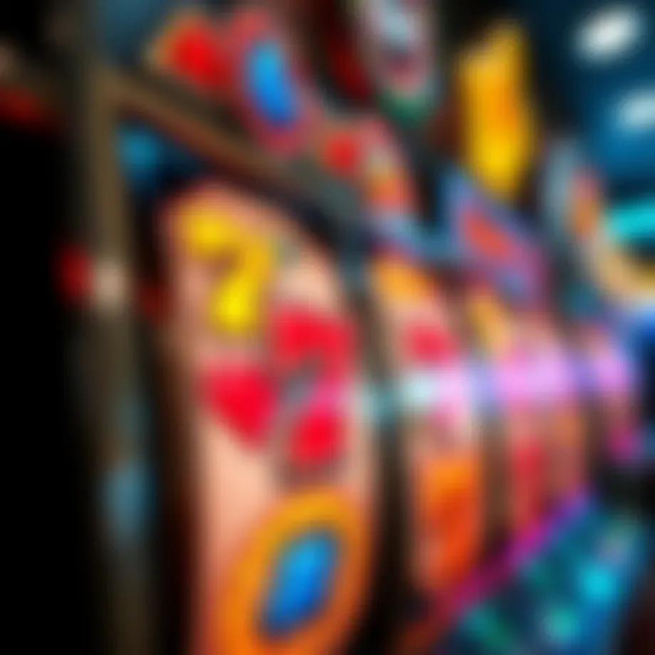 Vibrant display of free slot game symbols and icons