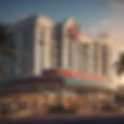 Panoramic view of South Pointe Casino exterior