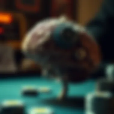 The Psychology Behind Betting An intricate depiction of a brain with gears, illustrating the psychological aspects of player behavior in gambling.