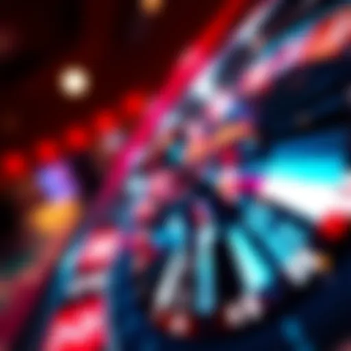 A close-up view of a vibrant roulette wheel in motion, symbolizing chance and excitement in real money betting.