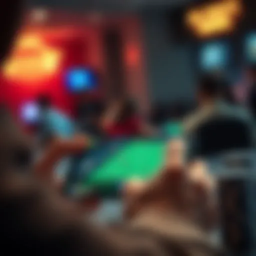 User navigating a sports betting app on a smartphone