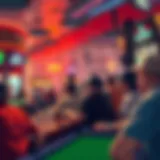The Pulse of Sports Betting Culture A vibrant scene of a sports bar filled with enthusiastic fans watching a game